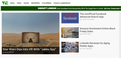 TechCrunch Screenshot